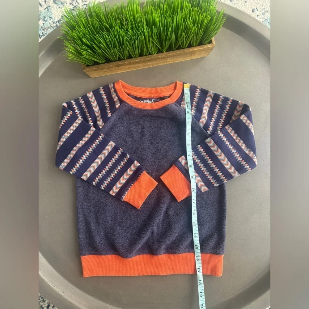 Cat & Jack Kids' Purple and Orange Geometric Sweatshirt Size 5T